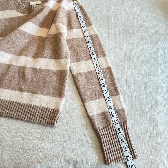 Cynthia Rowley Cashmere Merino Wool Wide Strip Blend Long Sleeve Knit Sweater - Picture 10 of 15